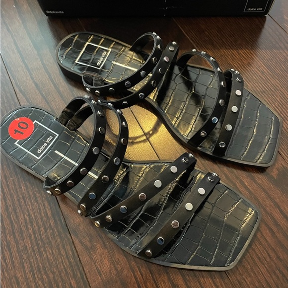 Black studded Dolce Vita sandals - Picture 4 of 5
